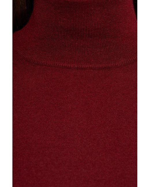 Max Mara Red Cashmere Turtleneck "Meana"