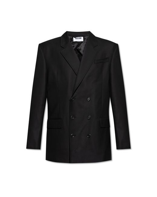 Moschino Black Wool Blazer for men
