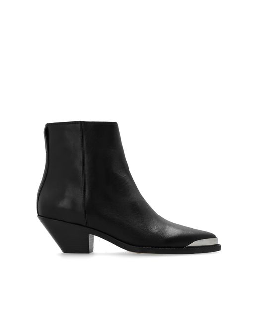 isabel marant campee leather ankle boots