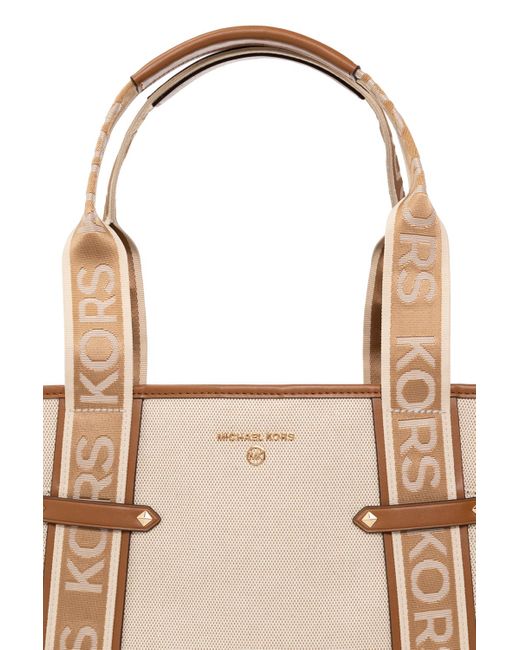 Michael Kors 'maeve Large' Shopper Bag in Natural | Lyst