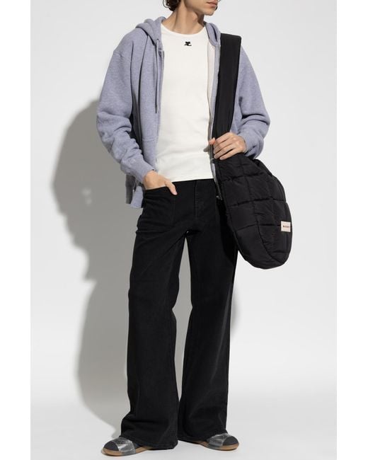 Courreges Black Jeans With Straight-Leg Cut for men