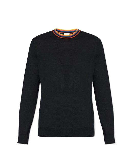 Paul Smith Black Wool Sweater for men