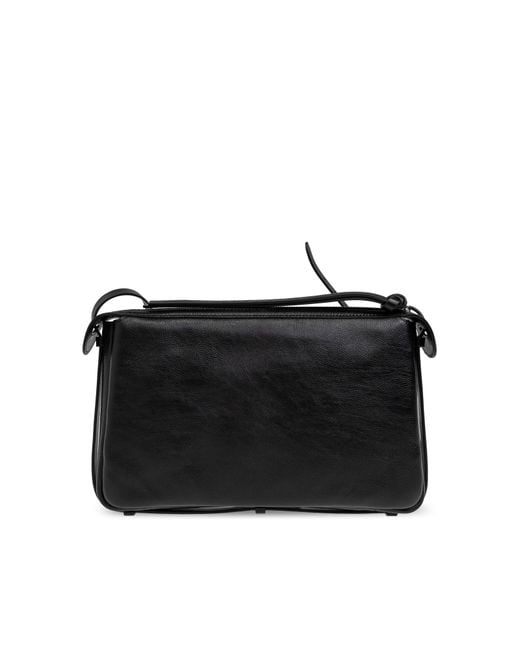 Fendi Black Leather Shoulder Bag 'Simply Medium'