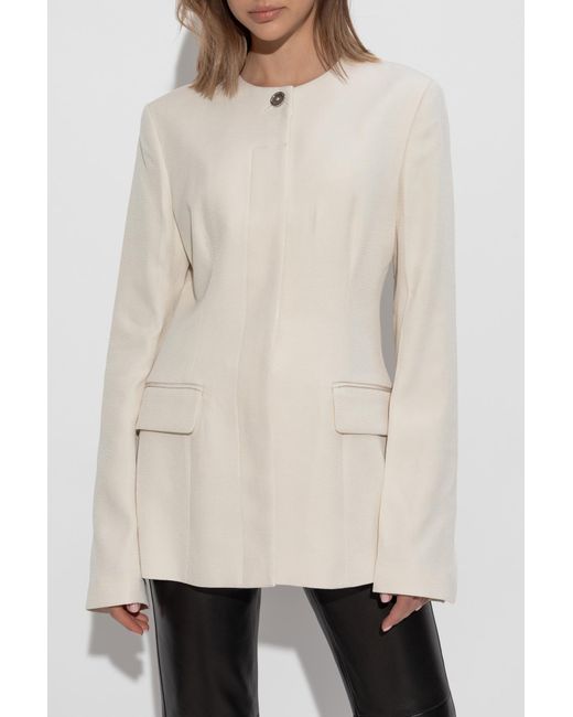 Totême  White Jacket With Pockets