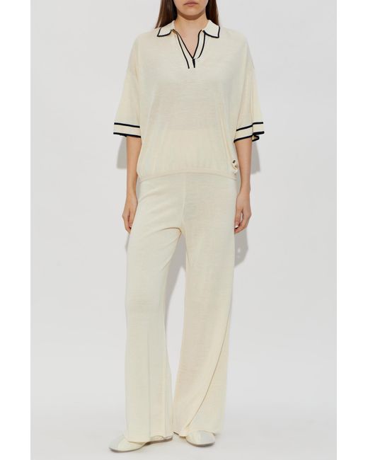Bogner White Silk Trousers 'Paula'
