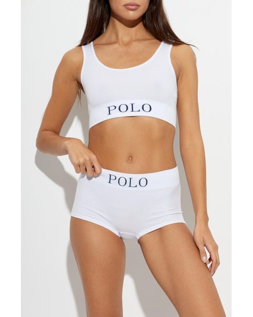 Polo Ralph Lauren White Logo Lingerie Bra