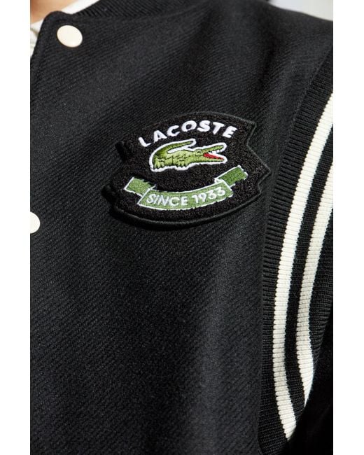 Lacoste Black Wool Jacket for men