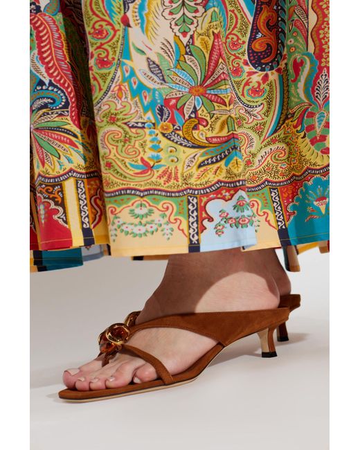 Jimmy Choo Brown Heeled Mules 'Emeri'