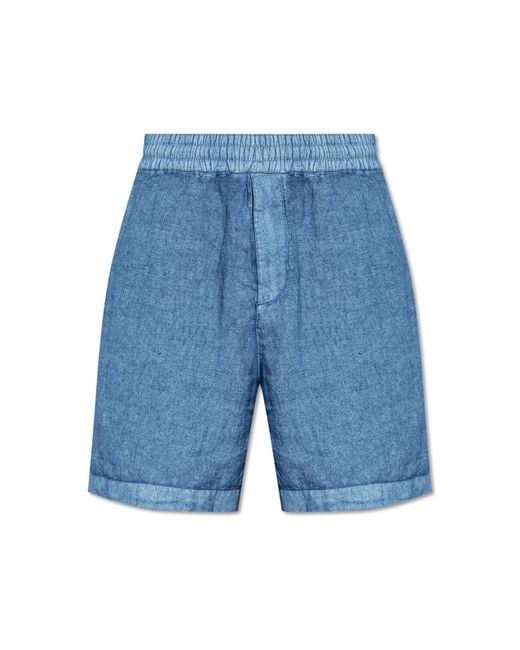 Burberry Blue Linen Shorts, ' for men