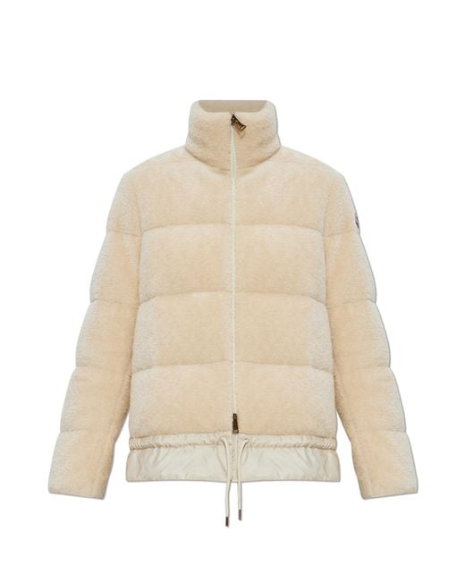 Moncler Natural Jacket With Wool Trim 'Cedre'