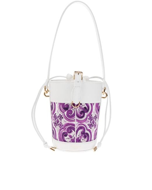 Dolce & Gabbana Purple "Capri" Shoulder Bag, Bucket Type