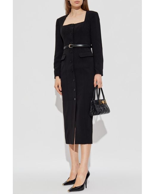 Self-Portrait Black Dress With Button Fastening