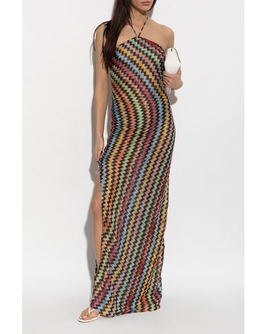 Missoni White Patterned Dress With Lurex Thread