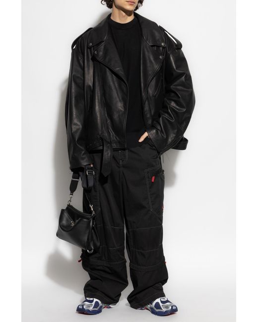 Balenciaga Black Sweater With Vintage Effect for men