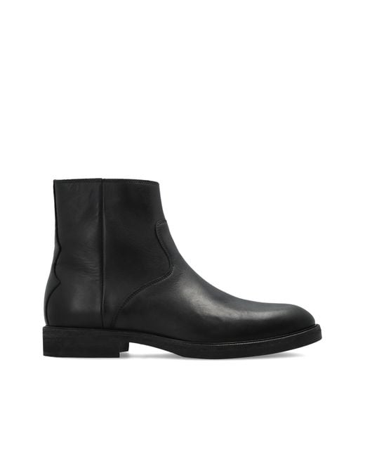 AllSaints Black Leather Chelsea Boots for men