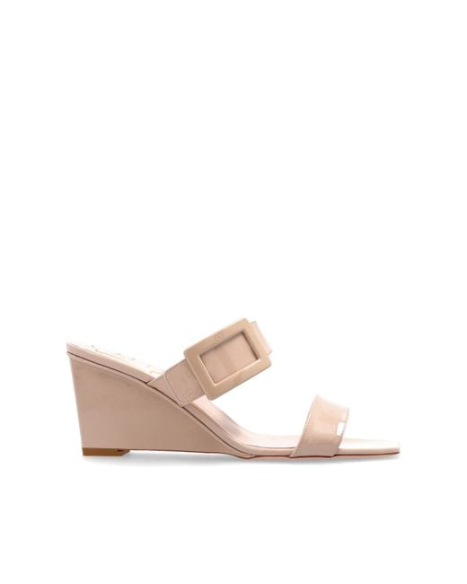 Roger Vivier Pink Wedge Sandals 'Belle'
