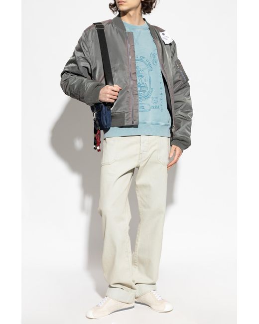 Maison Kitsuné Blue Sweatshirt With Print for men