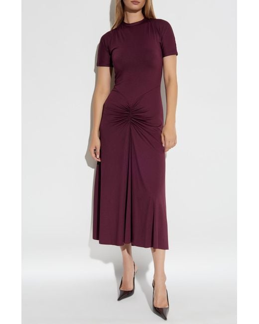 Victoria Beckham Red Draped Dress