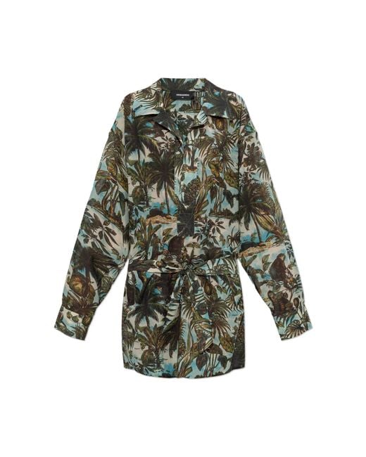 DSquared² Green Cotton Dress