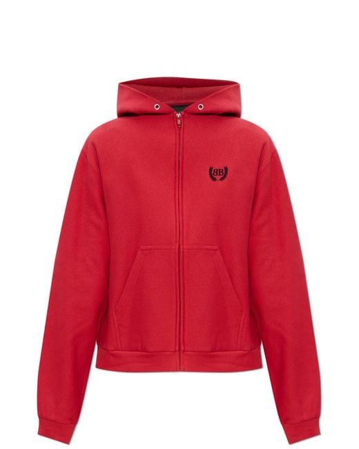 Balenciaga Red Sweatshirt With Patch