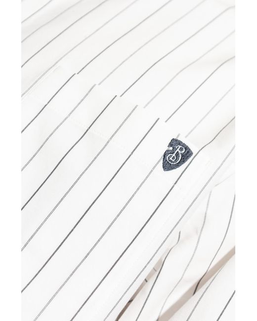 Burberry White Shirt With Striped Pattern for men