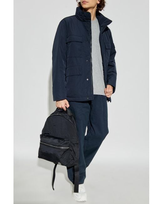 Stone Island Blue Insulated Jacket 'Micro Twill' for men