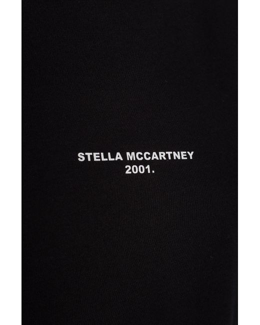 Stella McCartney Cotton Logo-printed T-shirt in Black White (Black