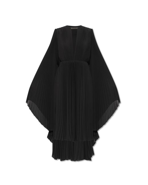 Balenciaga Black Pleated Dress