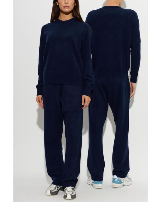 Entire studios Blue Wool Sweater With A Crew Neck