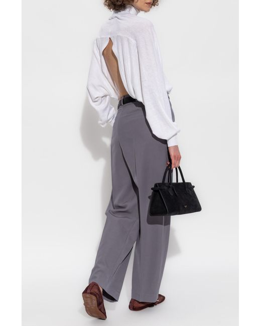 Alaïa White Backless Sweater