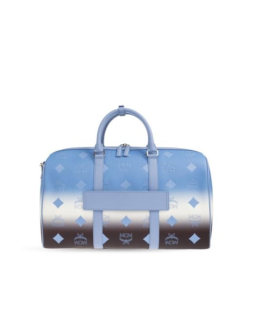 MCM Blue Carry-On Bag With Print for men