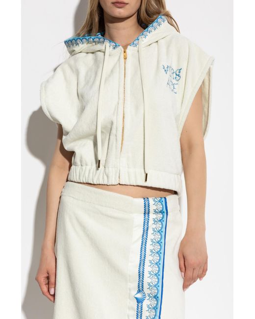 Versace White Hooded Vest