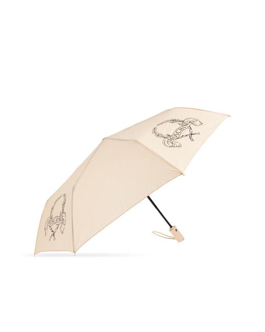 Moschino Natural Folding Umbrella