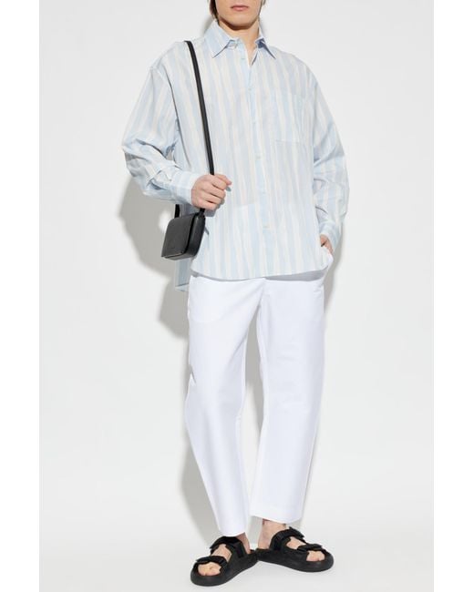 Jacquemus White Straight-Leg Trousers for men