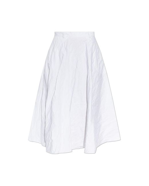 Moschino White Flared Skirt