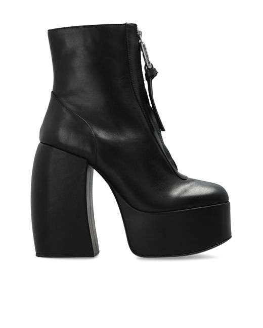 Marc Jacobs Black 'Gigi' Platform Ankle Boots