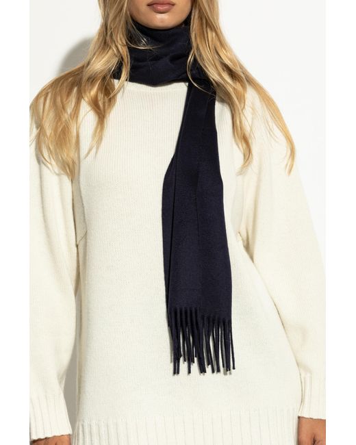 Max Mara Blue Cashmere Scarf