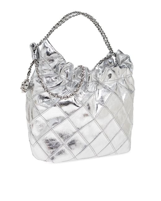 Tory Burch White "Fleming Mini" Shoulder Bag