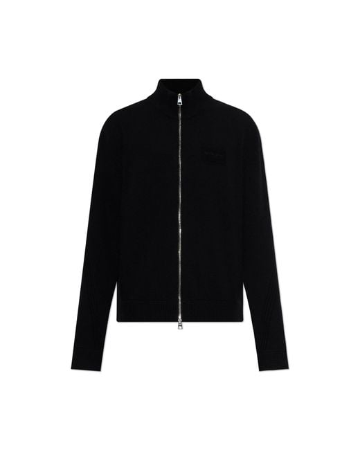 Givenchy Black Cardigan With Embroidered Logo for men