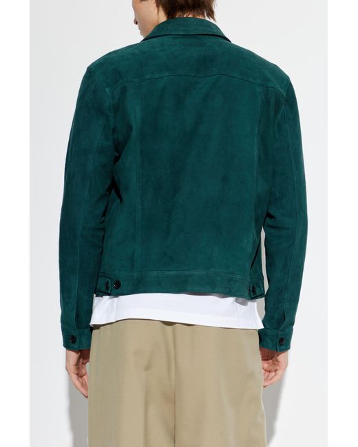 Paul Smith Green Suede Jacket for men