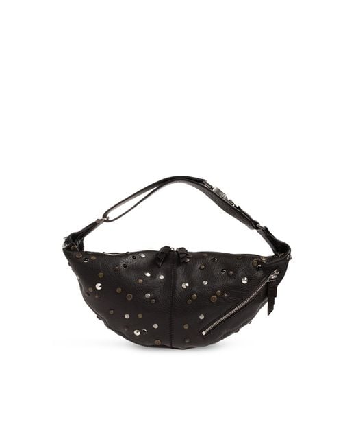 Lemaire Black Bag From The "Quiver Clip Mini" Line With Studs