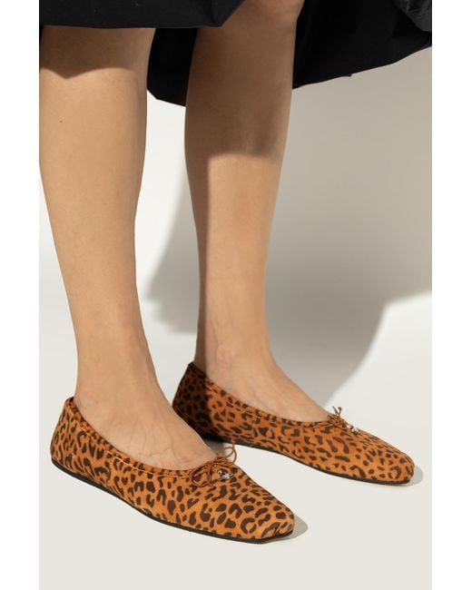 Vivienne Westwood Brown Ballet Flats With Animal Motif