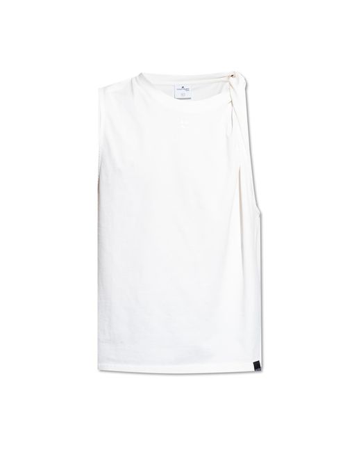 Courreges White Draped Top for men