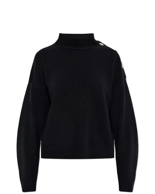 Versace Black Sweater With A Stand-Up Collar