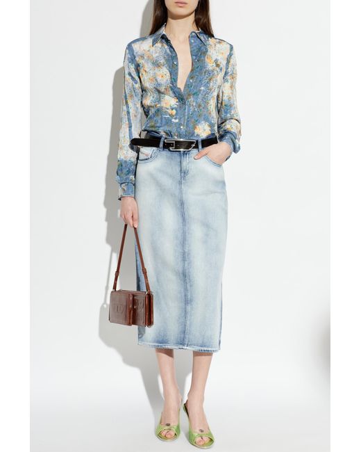 DIESEL Blue Denim Skirt 'De-Skye-Fsi'