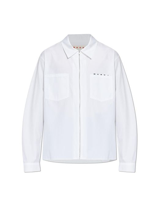 Marni White Shirt With Logo for men