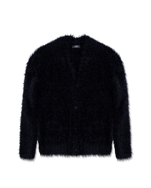 Amiri Fluffy Cardigan in Black Lyst