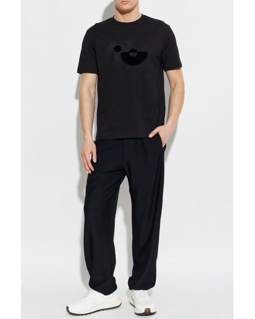 Emporio Armani Black T-Shirt With Logo for men