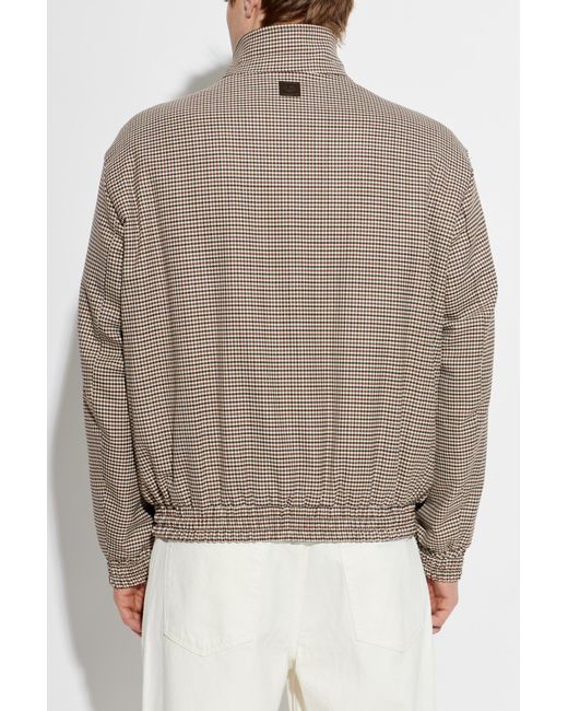 Etro White Quilted Jacket With A Check Pattern for men