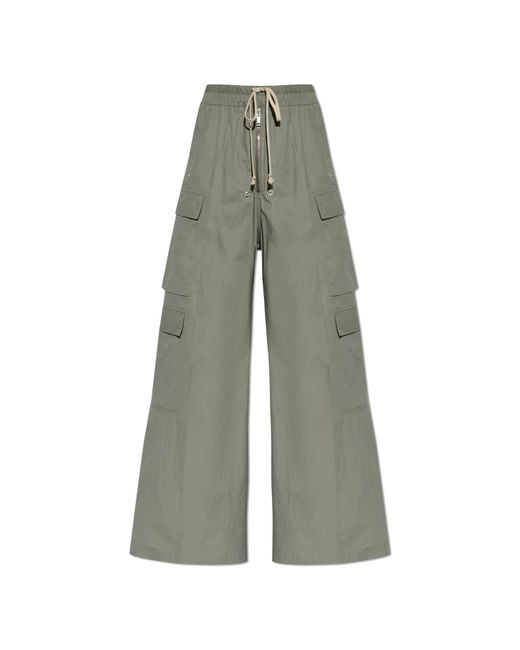 Rick Owens Green Cargo Trousers for men